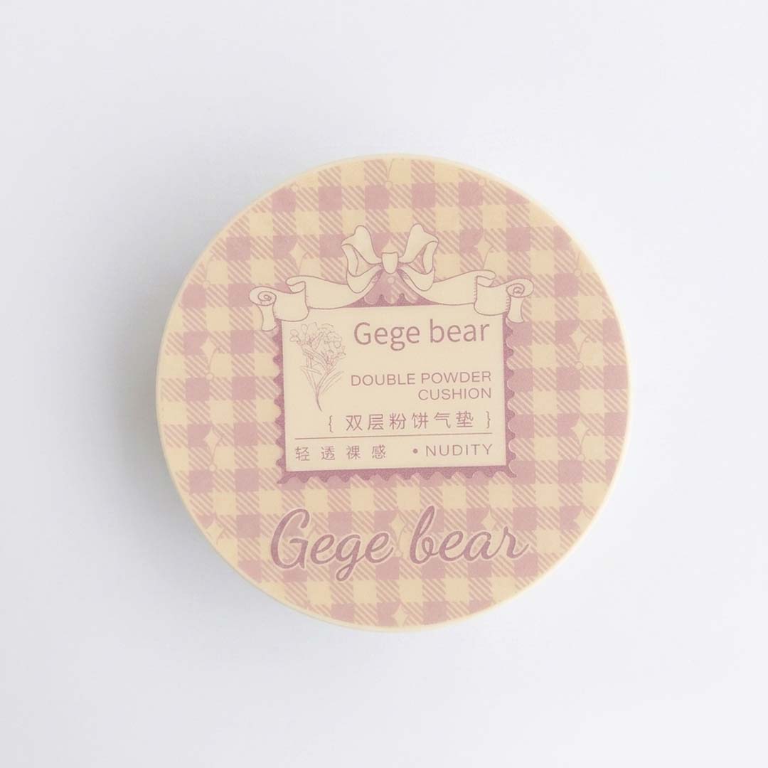GEGE BEAR Double Powder Cushion — BB Cream & Powder 2-in-1