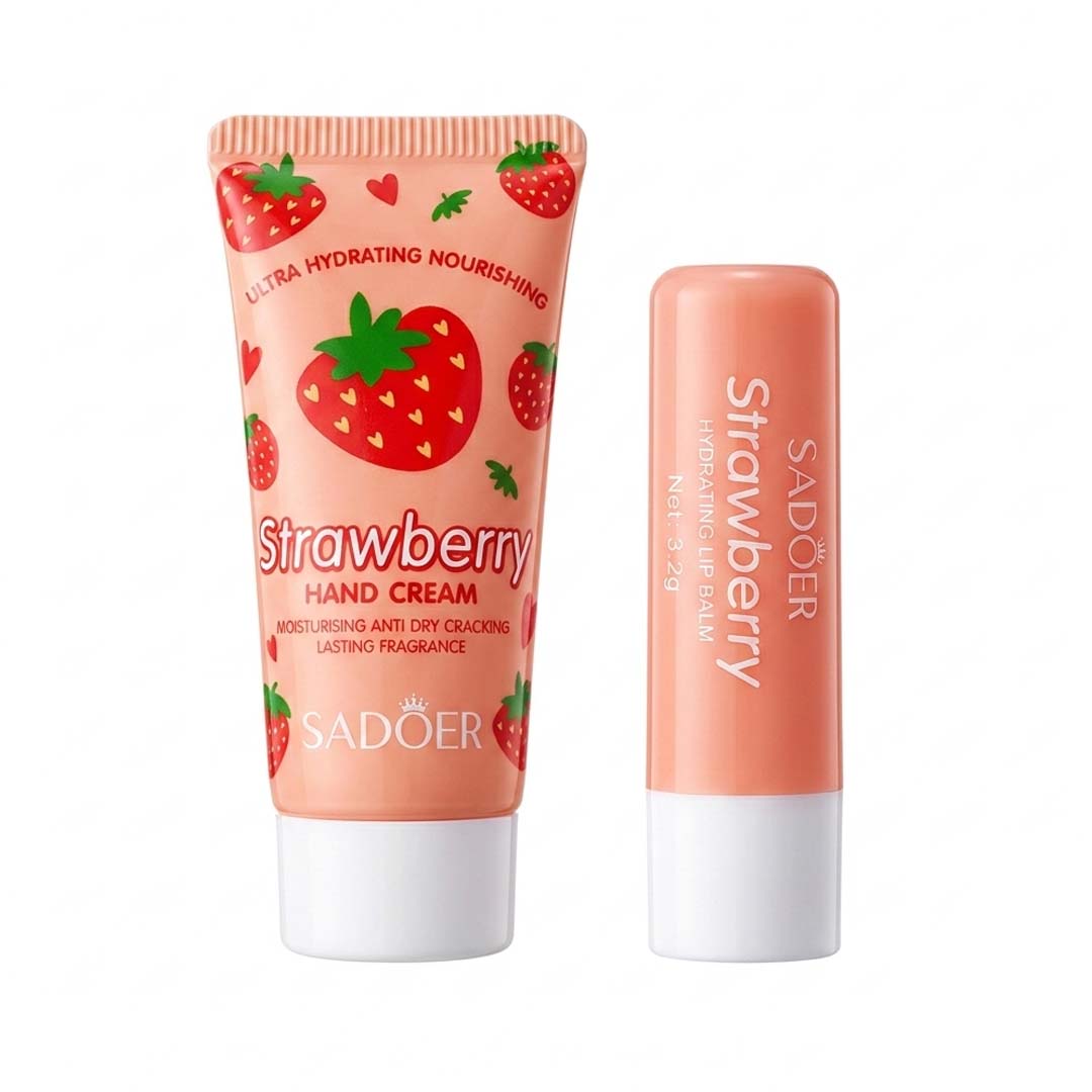 SADOER Hand Cream & Lip Balm Set — Organic Care Combo