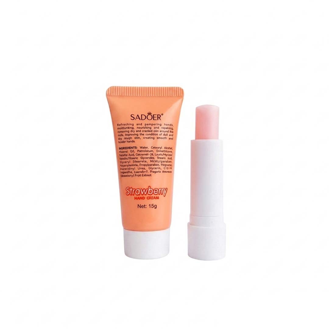 SADOER Hand Cream & Lip Balm Set — Organic Care Combo